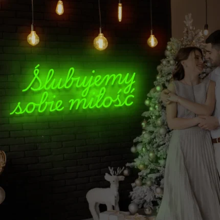 Neon na wesele Ślubujemy sobie miłość