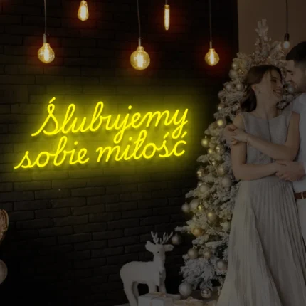 Neon na wesele Ślubujemy sobie miłość