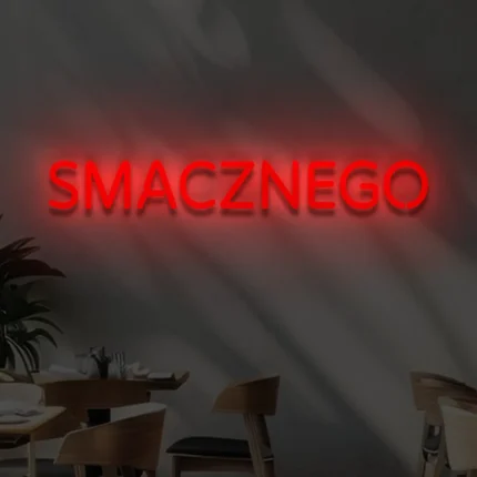 Napis LED Smacznego