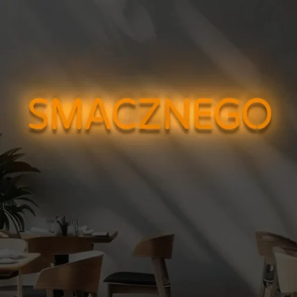 Napis LED Smacznego