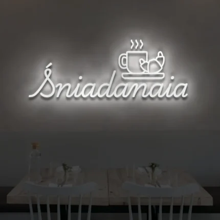 Napis LED Śniadania