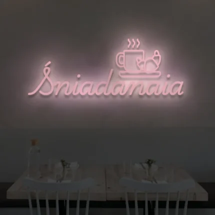 Napis LED Śniadania