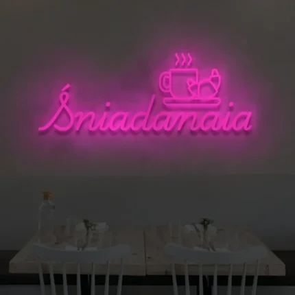 Napis LED Śniadania
