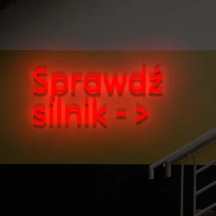 Neon LED Sprawdź silnik