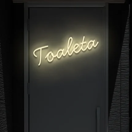 Napis LED Toaleta