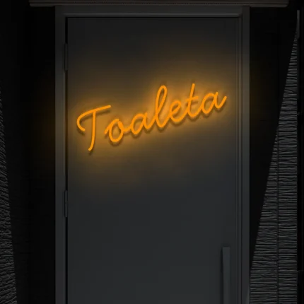 Napis LED Toaleta