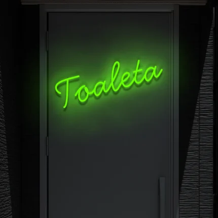 Napis LED Toaleta