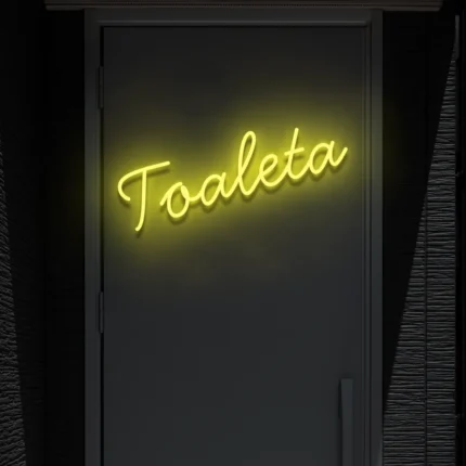 Napis LED Toaleta