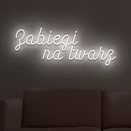 Napis LED Zabiegi na twarz