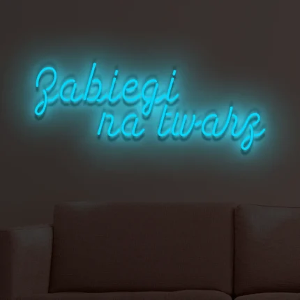 Napis LED Zabiegi na twarz