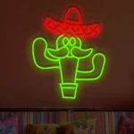 Neon kaktus Mexico