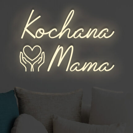 Neonowy napis Kochana Mama