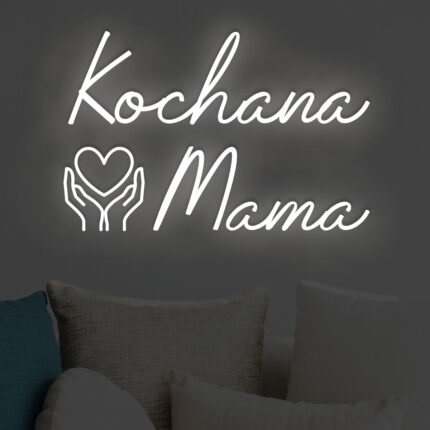 Neonowy napis Kochana Mama