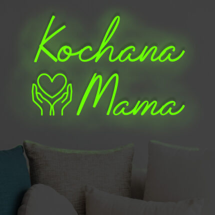 Neonowy napis Kochana Mama