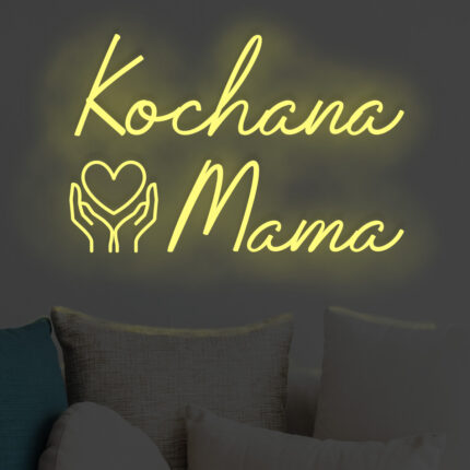 Neonowy napis Kochana Mama