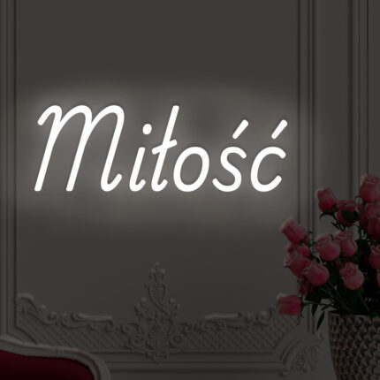 Napis LED Miłość