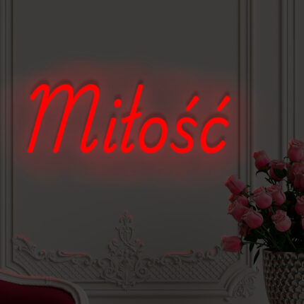 Napis LED Miłość