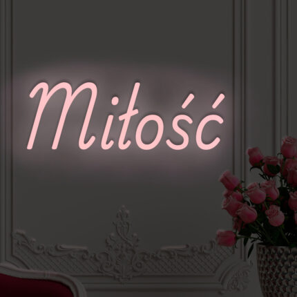 Napis LED Miłość