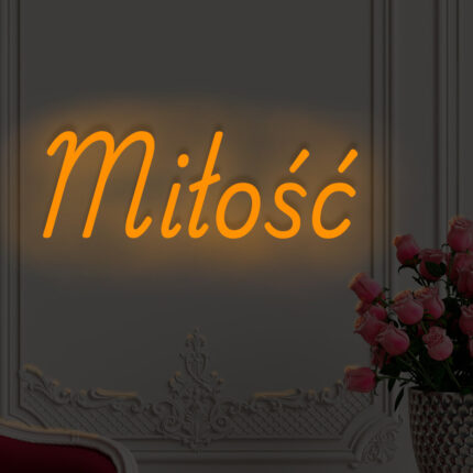 Napis LED Miłość