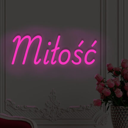 Napis LED Miłość