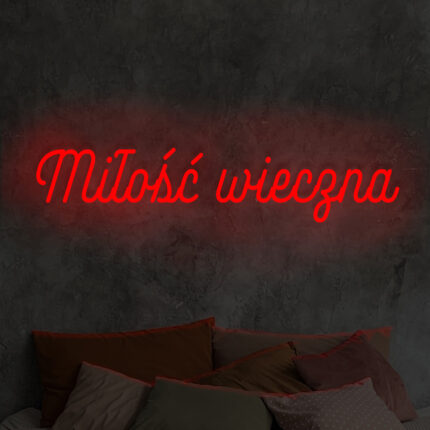 Napis LED Miłość wieczna